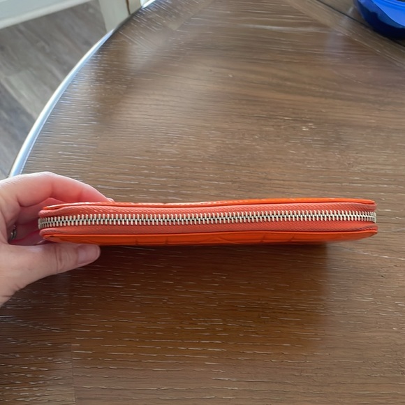 Dior Cannage Patent Leather Wallet - orange - with letter charms - Picture 6 of 16